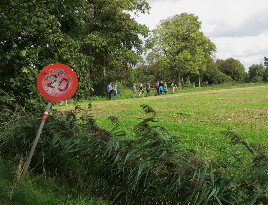 Wandelaars in Oudedijk